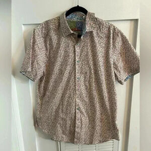 Robert Graham Pocatello Classic Fit Short Sleeve Stretch Shirt Multi Large